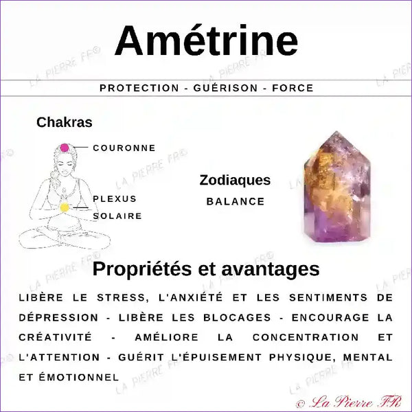Amétrine (Brésil) - Lot de 2 Pierres Roulées (2-3cm) minéraux