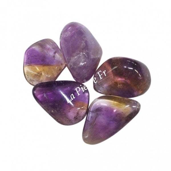 Amétrine pierre naturelle – violet et jaune, vertus lithothérapie
