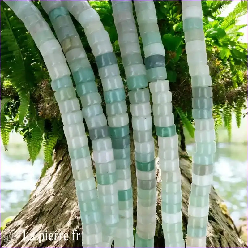 Aventurine verte : Perles Heishi en pierre naturelle 6mm – Fil de 36cm pour la création de bijoux