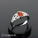 Bague ambre véritable en argent pour femme - La Pierre Fr