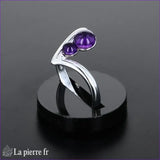 Bague pour femme en argent avec pierre en améthyste naturelle de qualité