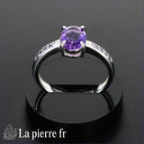 Bague en Améthyste facettée 
