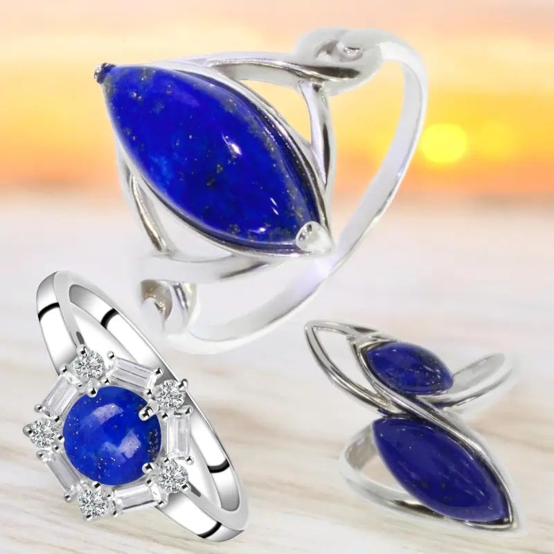 Bague en lapis-lazuli naturelle – clarté et expression – La Pierre FR