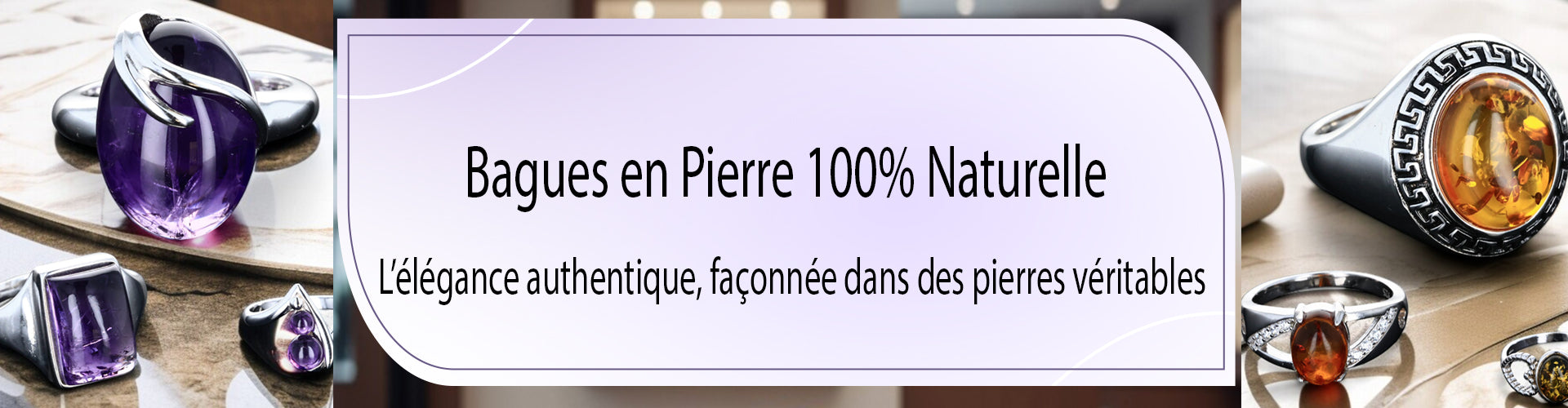 Bague en pierre 100% naturelle – bijou en pierre véritable La Pierre FR