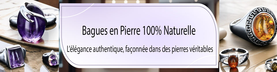 Bague en pierre 100% naturelle – bijou en pierre véritable La Pierre FR