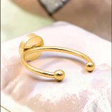 Bague fine dorée en Aigue-marine FILINE®