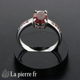 Bague en Grenat facettée 