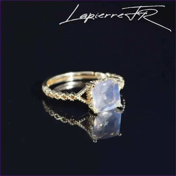 Bague labradorite facettée plaqué Or 18 carats - La Pierre FR