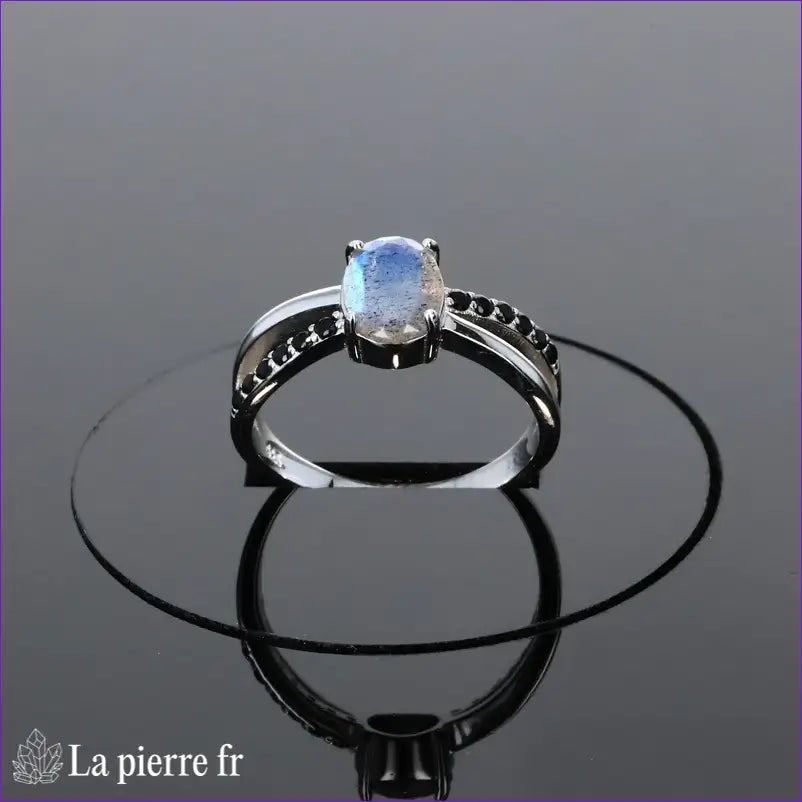 Bague femme moderne La Pierre Fr (Galaxie Scintillante) 12 zircons argent rhodié