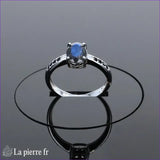 Bague femme moderne La Pierre Fr modèle (Prisme Étoilé) argent rhodié zircons