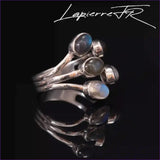 Bague en labradorite réglable en argent - La Pierre FR
