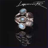 Bague en labradorite réglable en argent - La Pierre FR