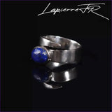 Bague Lapis Lazuli en argent 925 rhodié - La Pierre FR