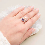 Bague Lotus Améthyste en Argent 925, Pierre Goutte (Lotus)