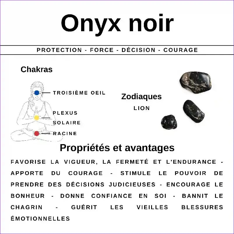 Bague Onyx Noir en argent rhodié (Solsticia) bague et pierre