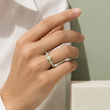 Bague Aventurine Verte Élastique ALÉNA®, Perles et Hématite, Taille Unique