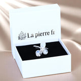 Bague en Pierre de Lune (Trio Opalin) — coffret La Pierre Fr, présentation raffinée