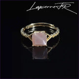 Bague Pierre de Soleil facettée réglable Or 18 carats - La Pierre FR
