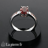 Bague en Grenat facettée 