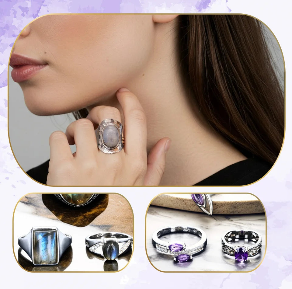 Bagues lithothérapie en pierres naturelles – Bijoux énergétiques La Pierre FR