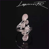 Bague Quartz Rose en argent 925 réglable - La Pierre FR