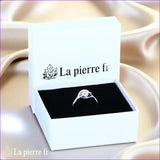 Vue de dessus Bague Quartz Rose (Point de Rosée) minimaliste 5mm