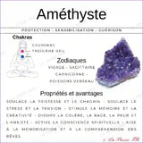 Bague en améthyste et argent réglable - La Pierre FR