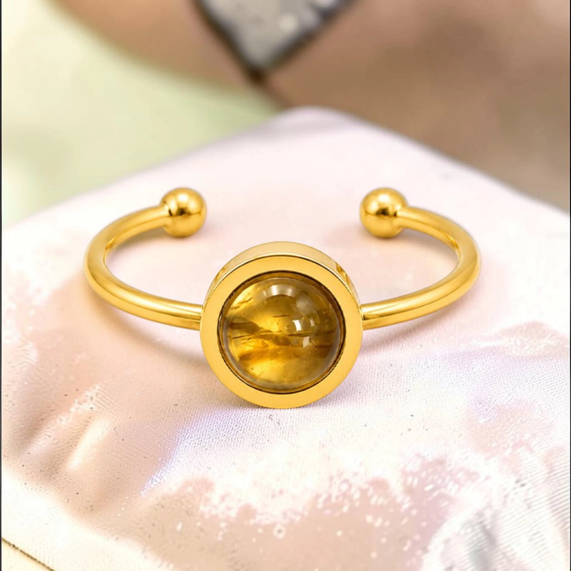 Bague super seven dorée ajustable