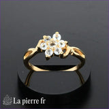 Bague Topaze bleue véritable en or 18 carats pour femme - La pierre Fr