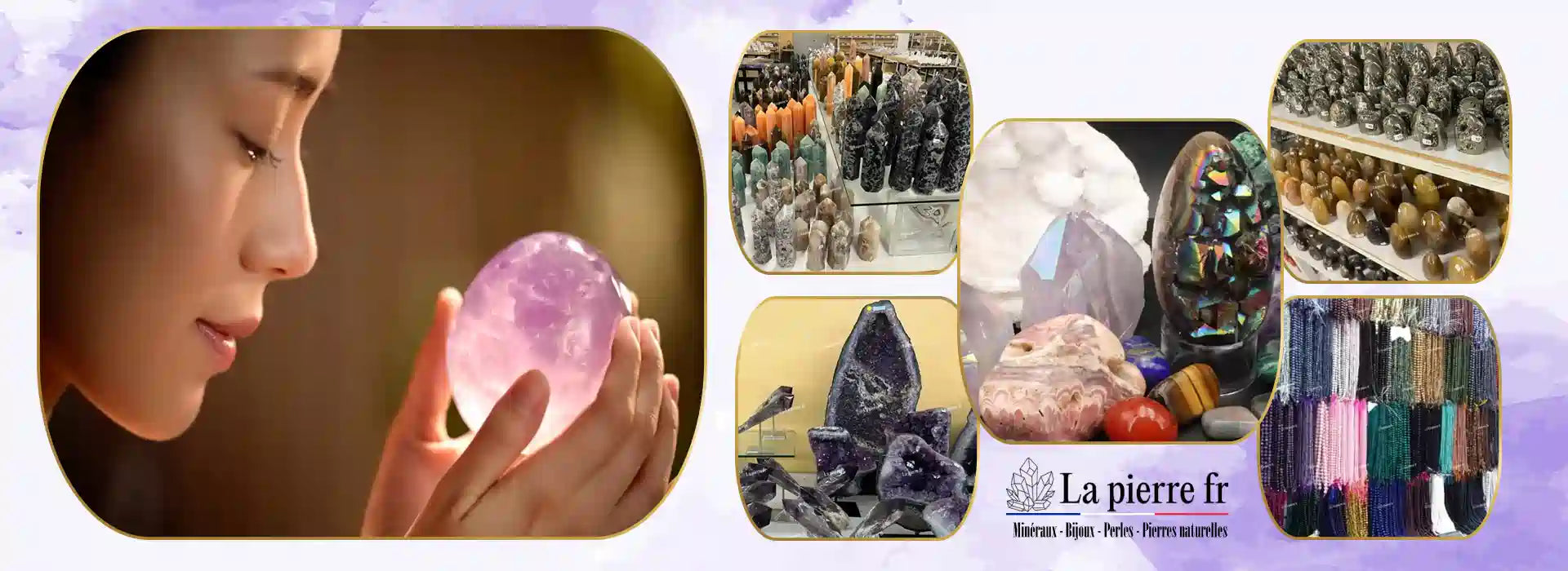 La Pierre FR représentant l’univers des bijoux et minéraux en pierres naturelles, symbolisant la lithothérapie, l’énergie et la beauté des pierres.