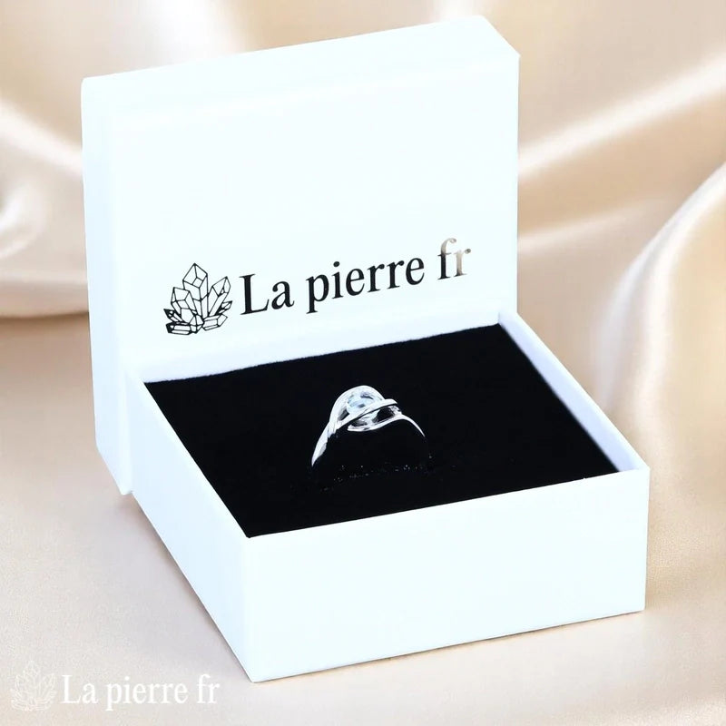 Bague de promesse Aigue-Marine (Éclat Solitaire Rond) solitaire ronde 5mm - La Pierre Fr.