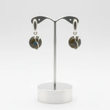 Boucles d'Oreilles Labradorite Boule 10 mm, Argent 925 Rhodié (Arcturus)
