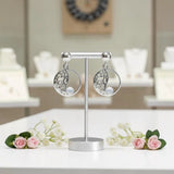 Boucles d'Oreilles Pierre de Lune, Cercle Vintage en Argent 925 (Mirfak)