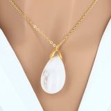 Pendentif larme en pierre Cristal de Roche 