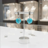 Boucles d'Oreilles Turquoise Boule 10 mm, Argent 925 Rhodié (Fomalhaut)