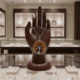 Pendentif Arbre de Vie et Pierre en Citrine