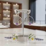 Boucles d'Oreilles Vintage Améthyste, Cercle Ajouré en Argent 925 (Bellatrix)