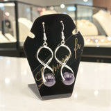 Boucles d'oreilles spirale en Améthyste naturelle – Élégance et sérénité