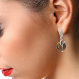Boucles d'Oreilles Œil de Tigre Boule 10 mm, Argent 925 Rhodié (Pollux)