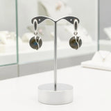 Boucles d'Oreilles Labradorite Boule 10 mm, Argent 925 Rhodié (Arcturus)