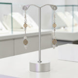 Boucles d'Oreilles Labradorite Perles Pendantes en Argent Rhodié (Pherkad)