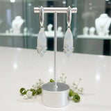 Boucles d'Oreilles Pierre de Lune Femme, Marquise 24 mm en Argent 925 (Mérope)