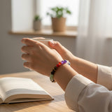 Bracelet 7 Chakras en pierre naturelle – perles boules 8 mm