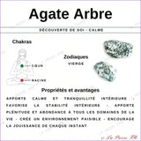 vertus du bracelet pierre naturelle Agate Arbre - La Pierre FR