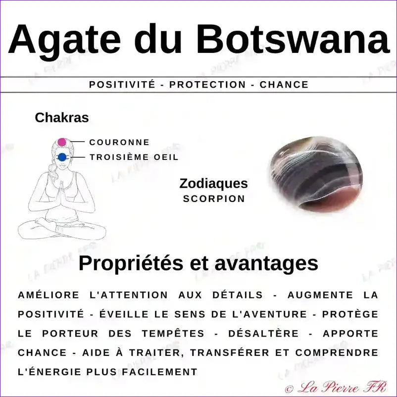 vertus du bracelet Agate du Botswana  - La Pierre FR