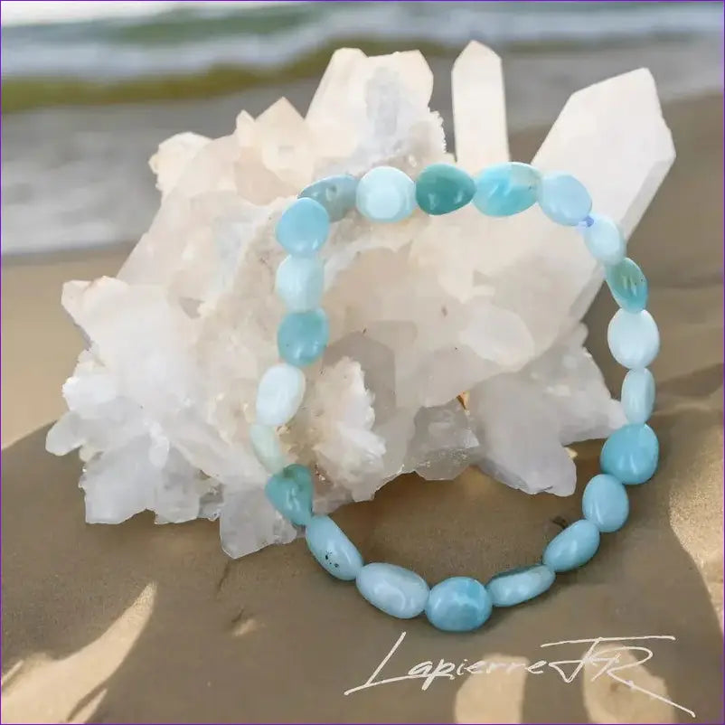 Bracelet pierre roulée en Amazonite - La Pierre FR
