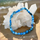 Bracelet pierre roulée en Apatite bleue - La Pierre FR