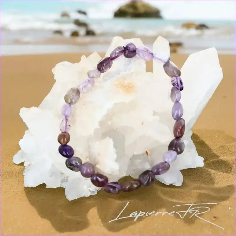Bracelet pierre roulée en Auralite - La Pierre FR