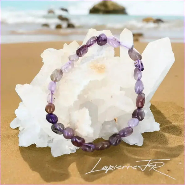 Bracelet pierre roulée en Auralite - La Pierre FR