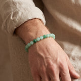 Bracelet Aventurine Verte Homme et Femme, Perles Rondes 6 ou 8 mm